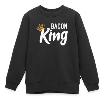 Funny Bacon Gifts - Kids Premium Organic Sweatshirt - black - Front - AI Model Kid Female (0cm)