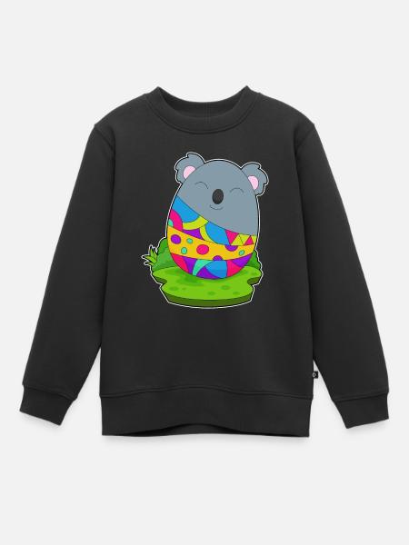 Koala Ostern Osterei - Kinder Premium Organic Sweatshirt - Schwarz