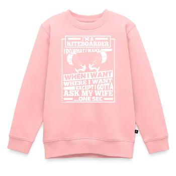 Kitesurfer Kitesurf Kitesurf Kitesurf Drôle - Sweat Premium enfant bio - rose - Devant - AI Model Kid Female (0cm)