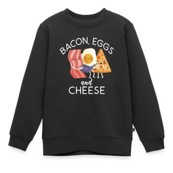 Funny Bacon Gifts - Kids Premium Organic Sweatshirt - black - Front - AI Model Kid Female (0cm)