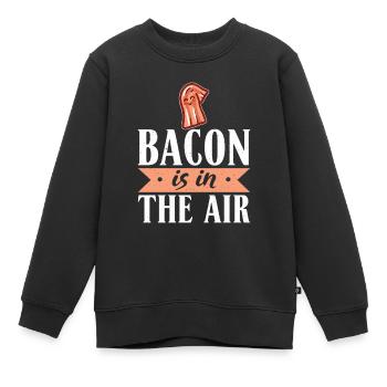 Funny Bacon Gifts - Kids Premium Organic Sweatshirt - black - Front - AI Model Kid Female (0cm)
