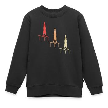 Farbenfroher Geräteturner Eleganz - Kinder Premium Organic Sweatshirt - Schwarz - Vorne - AI Model Kid Female (0cm)