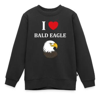 Citation humour Oiseau aigle - Sweat Premium enfant bio - noir - Devant - AI Model Kid Female (0cm)