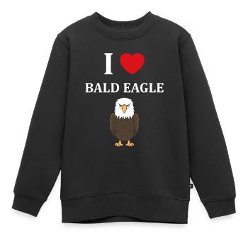 Citation humour Oiseau aigle - Sweat Premium enfant bio - noir - Devant - AI Model Kid Female (0cm)