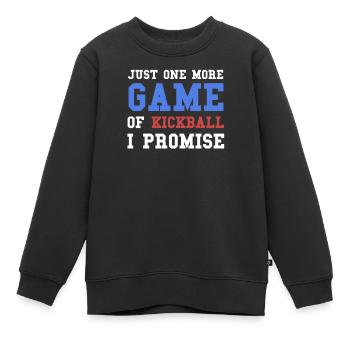 Nur Noch Ein Spiel Kickball, Das Verspreche Ich. - Kinder Premium Organic Sweatshirt - Schwarz - Vorne - AI Model Kid Female (0cm)