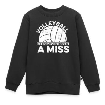 Volleyball Volleyballer - Kinder Premium Organic Sweatshirt - Schwarz - Vorne - AI Model Kid Female (0cm)
