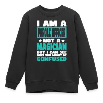 Agent de libération conditionnelle - Sweat Premium enfant bio - noir - Devant - AI Model Kid Female (0cm)