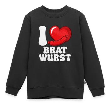 Bratwurst als Geschenk - Kinder Premium Organic Sweatshirt - Schwarz - Vorne - AI Model Kid Female (0cm)