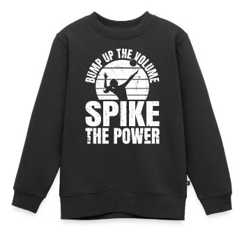Volleyball Volleyballer - Kinder Premium Organic Sweatshirt - Schwarz - Vorne - AI Model Kid Female (0cm)