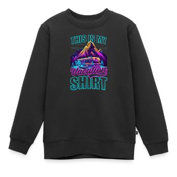 Sommerurlaub Das ist Urlaubsoutfit - Kinder Premium Organic Sweatshirt - Schwarz - Vorne - AI Model Kid Female (0cm)
