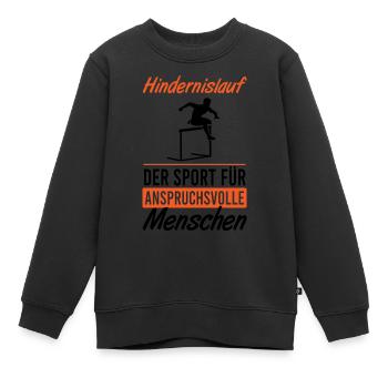 Anspruchsvoller Sport Hindernislauf Elite - Kinder Premium Organic Sweatshirt - Schwarz - Vorne - AI Model Kid Female (0cm)