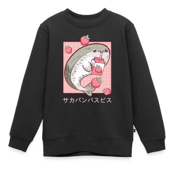 Sacambaspis Uralter Fisch Kawaii Japanische Erdbee - Kinder Premium Organic Sweatshirt - Schwarz - Vorne - AI Model Kid Female (0cm)