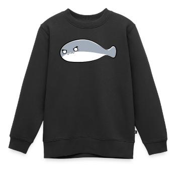 L’ancien poisson de Sacambaspi Meme démoniaque - Sweat Premium enfant bio - noir - Devant - AI Model Kid Female (0cm)