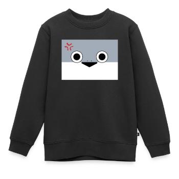 Sacambaspis Antiker Fisch Meme verärgert - Kinder Premium Organic Sweatshirt - Schwarz - Vorne - AI Model Kid Female (0cm)
