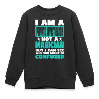 Détective privé - Sweat Premium enfant bio - noir - Devant - AI Model Kid Female (0cm)