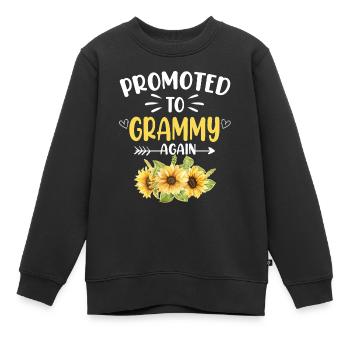 Promu Grammy Again Flower New Grammy - Sweat Premium enfant bio - noir - Devant - AI Model Kid Female (0cm)