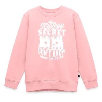 Backgammon Ma stratégie est top secrète - Sweat Premium enfant bio - rose - Devant - AI Model Kid Female (0cm)