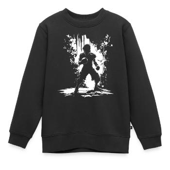 Boxen - Kinder Premium Organic Sweatshirt - Schwarz - Vorne - AI Model Kid Female (0cm)