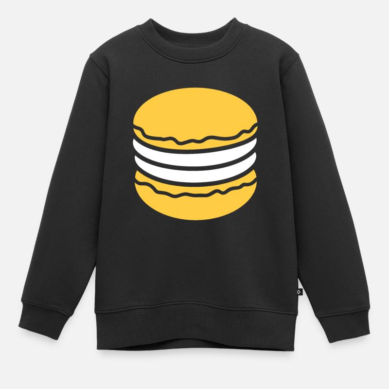 macaron - Sweat Premium enfant bio - noir