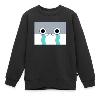 Sacambaspis Uralter Fisch Meme Traurig - Kinder Premium Organic Sweatshirt - Schwarz - Vorne - AI Model Kid Female (0cm)