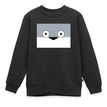 Sacambaspis Uralter Fisch Meme Überrascht - Kinder Premium Organic Sweatshirt - Schwarz - Vorne - AI Model Kid Female (0cm)