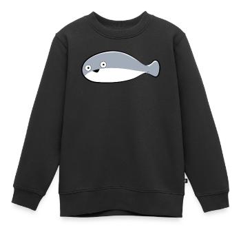 Sacambaspis Uralter Fisch Meme Überrascht - Kinder Premium Organic Sweatshirt - Schwarz - Vorne - AI Model Kid Female (0cm)