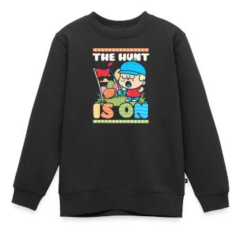 Die Golf-Osterjagd hat begonnen - Kinder Premium Organic Sweatshirt - Schwarz - Vorne - AI Model Kid Female (0cm)