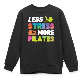 Pilates Instructor Teacher - Kinder Premium Organic Sweatshirt - Schwarz - Vorne - AI Model Kid Female (0cm)