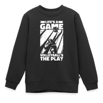 Volleyball Volleyballer - Kinder Premium Organic Sweatshirt - Schwarz - Vorne - AI Model Kid Female (0cm)