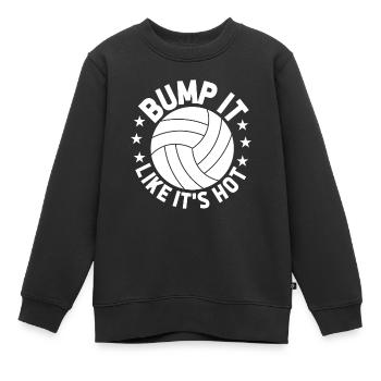 Volley-ball Volley-ball - Sweat Premium enfant bio - noir - Devant - AI Model Kid Female (0cm)