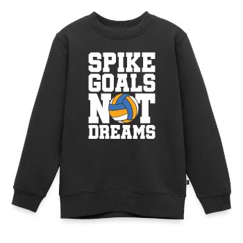 Volleyball Volleyballer - Kinder Premium Organic Sweatshirt - Schwarz - Vorne - AI Model Kid Female (0cm)