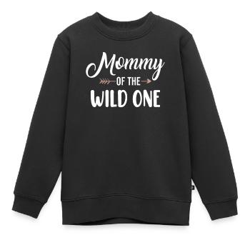 Mama der wilden Tochter passende Familie - Kinder Premium Organic Sweatshirt - Schwarz - Vorne - AI Model Kid Female (0cm)