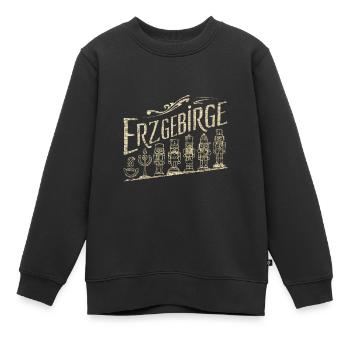 Erzgebirge Tradition Figurine en bois Figurine Motif - Sweat Premium enfant bio - noir - Devant - AI Model Kid Female (0cm)
