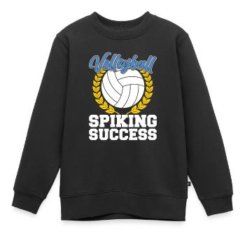 Volleyball Volleyballer - Kinder Premium Organic Sweatshirt - Schwarz - Vorne - AI Model Kid Female (0cm)