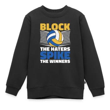 Volleyball Volleyballer - Kinder Premium Organic Sweatshirt - Schwarz - Vorne - AI Model Kid Female (0cm)