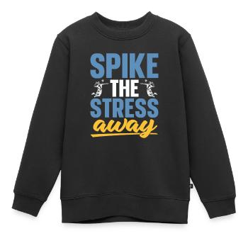 Volley-ball Volley-ball - Sweat Premium enfant bio - noir - Devant - AI Model Kid Female (0cm)