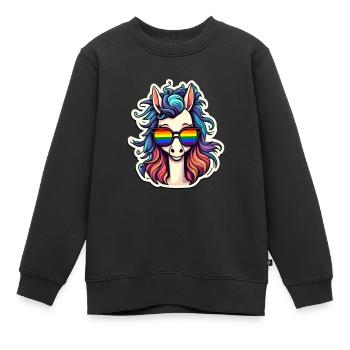 LGBTQ Pride Month - Kids Premium Organic Sweatshirt - black - Front - AI Model Kid Female (0cm)