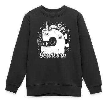 Machine à coudre Machine à coudre - Sweat Premium enfant bio - noir - Devant - AI Model Kid Female (0cm)