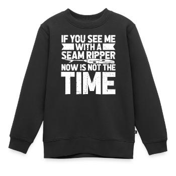 Machine à coudre Machine à coudre - Sweat Premium enfant bio - noir - Devant - AI Model Kid Female (0cm)