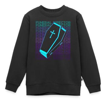 Funeral Director Last Responder Retro - Kids Premium Organic Sweatshirt - black - Front - AI Model Kid Female (0cm)