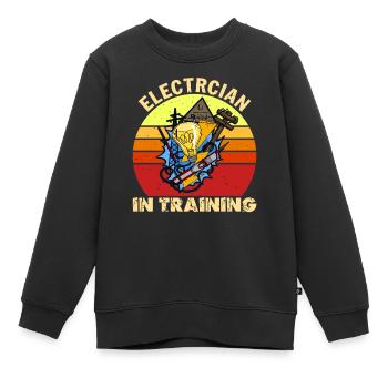 Électricien en formation Technicien d’éclairage Profession de lampe - Sweat Premium enfant bio - noir - Devant - AI Model Kid Female (0cm)