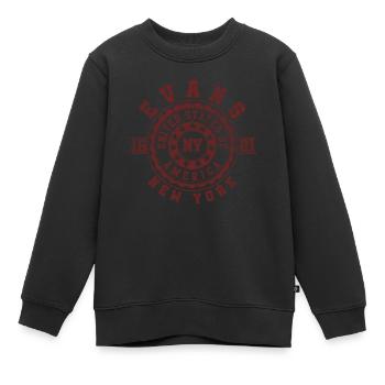 Evans NY | New York Reise & Souvinier Geschenk - Kinder Premium Organic Sweatshirt - Schwarz - Vorne - AI Model Kid Female (0cm)
