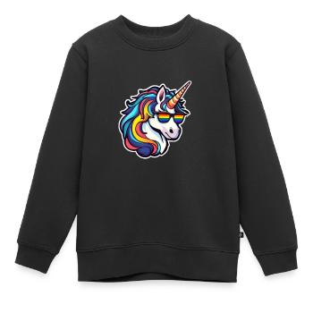 LGBTQ Pride Month - Kids Premium Organic Sweatshirt - black - Front - AI Model Kid Female (0cm)