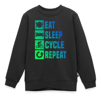 Road Cycling Road Cycling Road Cyclist Road Bike - Kids Premium Organic Sweatshirt - black - Front - AI Model Kid Female (0cm)
