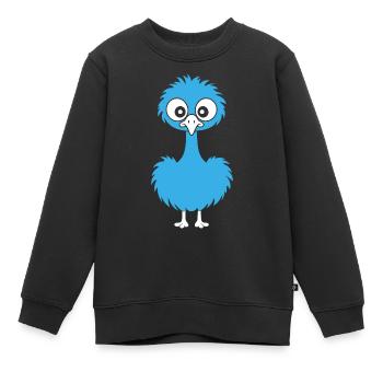 Strauß - Kinder Premium Organic Sweatshirt - Schwarz - Vorne - AI Model Kid Female (0cm)