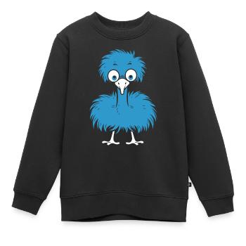 Strauß - Kinder Premium Organic Sweatshirt - Schwarz - Vorne - AI Model Kid Female (0cm)