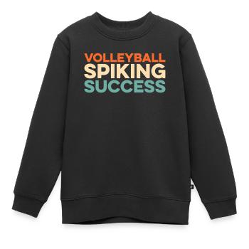 Volley-ball Volley-ball - Sweat Premium enfant bio - noir - Devant - AI Model Kid Female (0cm)