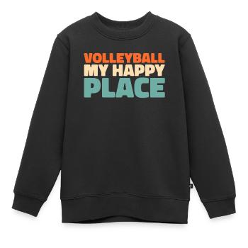 Volleyball Volleyballer - Kinder Premium Organic Sweatshirt - Schwarz - Vorne - AI Model Kid Female (0cm)