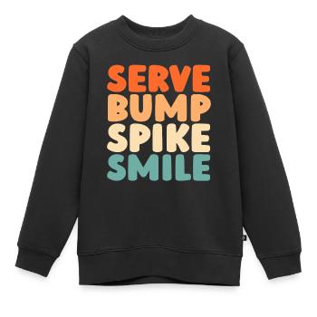 Volley-ball Volley-ball - Sweat Premium enfant bio - noir - Devant - AI Model Kid Female (0cm)