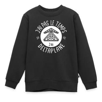 Ich habe keine Zeit, ich habe Drachenfliegen - Kinder Premium Organic Sweatshirt - Schwarz - Vorne - AI Model Kid Female (0cm)